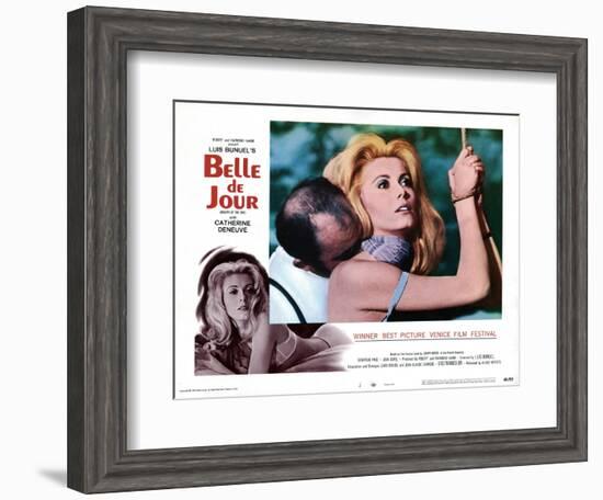 Belle de Jour, Michel Piccoli, Catherine Deneuve, 1967-null-Framed Art Print