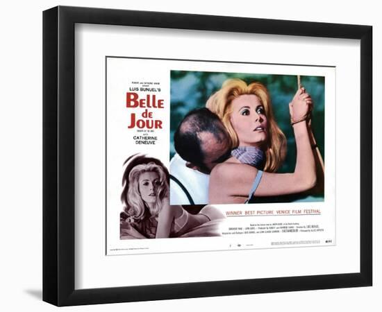 Belle de Jour, Michel Piccoli, Catherine Deneuve, 1967-null-Framed Premium Giclee Print