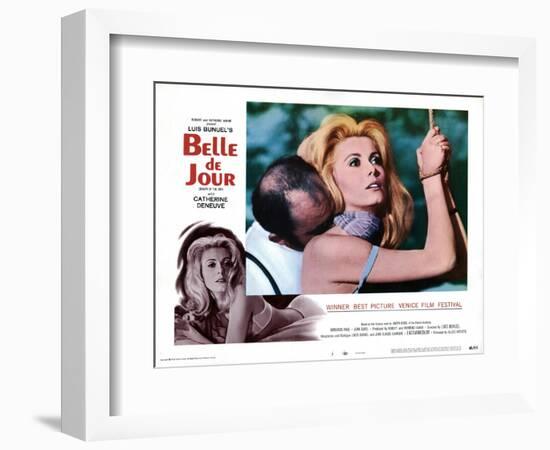 Belle de Jour, Michel Piccoli, Catherine Deneuve, 1967-null-Framed Premium Giclee Print