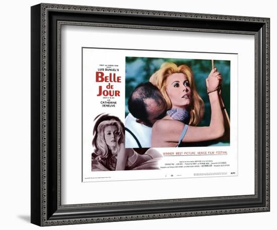 Belle de Jour, Michel Piccoli, Catherine Deneuve, 1967-null-Framed Premium Giclee Print