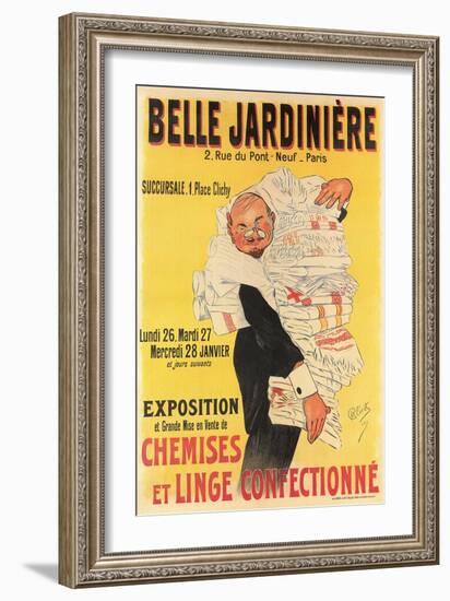 Belle Jardiniere Clothing Sale Advertisement-null-Framed Giclee Print