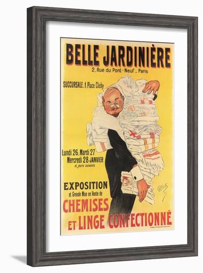 Belle Jardiniere Clothing Sale Advertisement-null-Framed Giclee Print