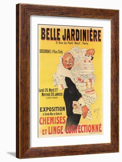 Belle Jardiniere Clothing Sale Advertisement-null-Framed Giclee Print