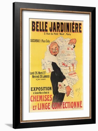 Belle Jardiniere Clothing Sale Advertisement-null-Framed Giclee Print