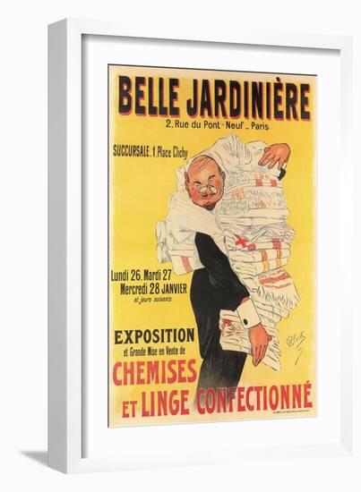 Belle Jardiniere Clothing Sale Advertisement-null-Framed Giclee Print