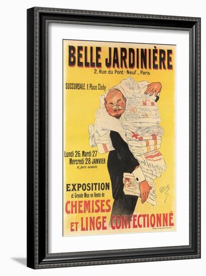 Belle Jardiniere Clothing Sale Advertisement-null-Framed Giclee Print