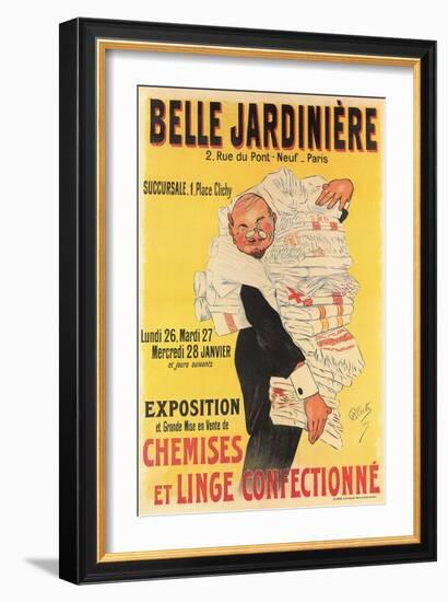 Belle Jardiniere Clothing Sale Advertisement-null-Framed Giclee Print