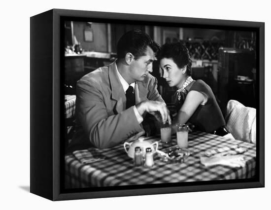 Belle mais dangereuse (She Couldn't Say No) by Lloyd Bacon with Robert Mitchum, Jean Simmons, 1954 -null-Framed Stretched Canvas