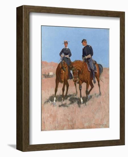 Belle Mckeever and Lt. Edgar Wheelock, C.1899-Frederic Remington-Framed Giclee Print