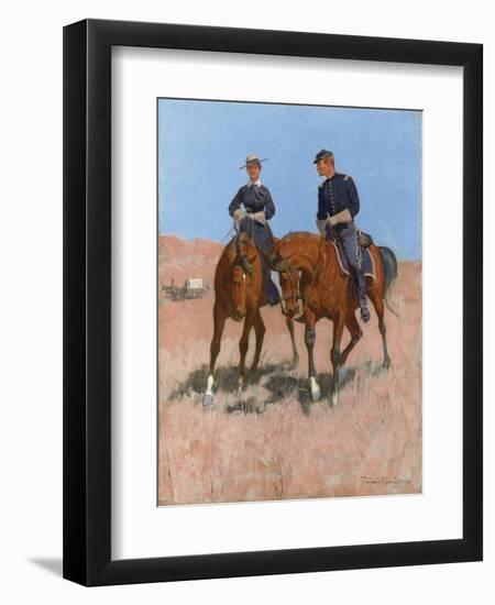 Belle Mckeever and Lt. Edgar Wheelock, C.1899-Frederic Remington-Framed Giclee Print