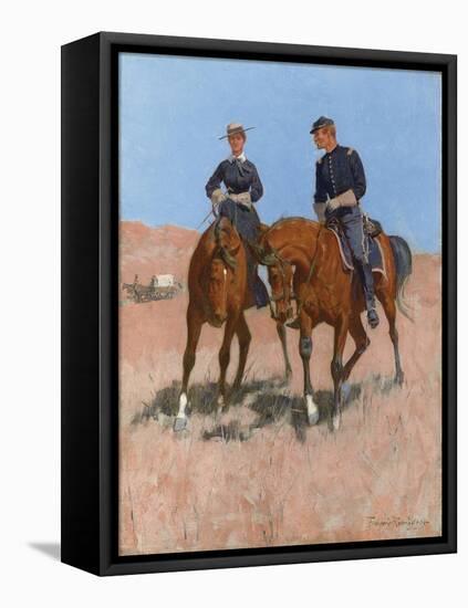 Belle Mckeever and Lt. Edgar Wheelock, C.1899-Frederic Remington-Framed Premier Image Canvas
