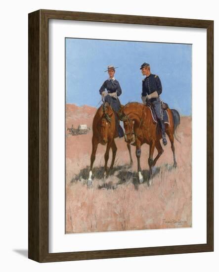 Belle Mckeever and Lt. Edgar Wheelock, C.1899-Frederic Remington-Framed Giclee Print