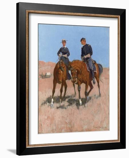 Belle Mckeever and Lt. Edgar Wheelock, C.1899-Frederic Remington-Framed Giclee Print