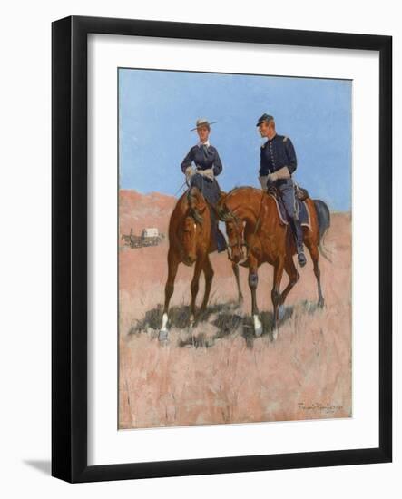 Belle Mckeever and Lt. Edgar Wheelock, C.1899-Frederic Remington-Framed Giclee Print