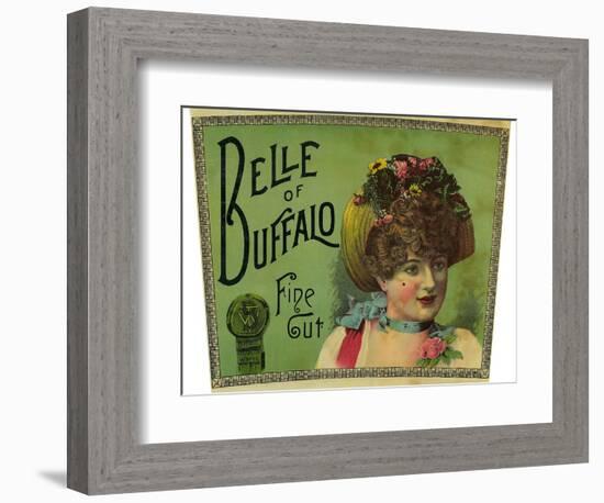 Belle of Buffalo Brand Tobacco Label-Lantern Press-Framed Art Print