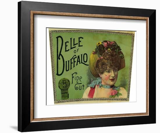 Belle of Buffalo Brand Tobacco Label-Lantern Press-Framed Art Print