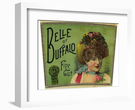 Belle of Buffalo Brand Tobacco Label-Lantern Press-Framed Art Print