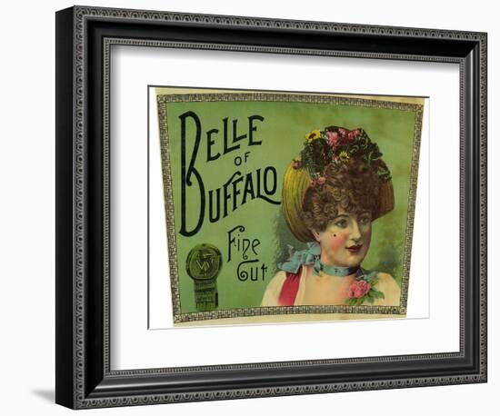 Belle of Buffalo Brand Tobacco Label-Lantern Press-Framed Art Print