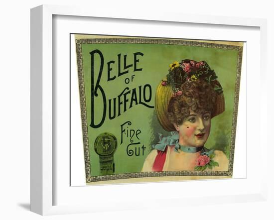 Belle of Buffalo Brand Tobacco Label-Lantern Press-Framed Art Print