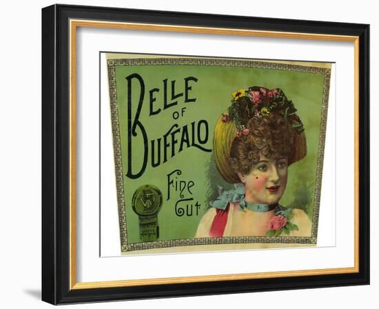 Belle of Buffalo Brand Tobacco Label-Lantern Press-Framed Art Print