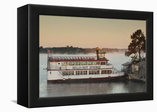 Belle of Hot Spring, Tour Boat at Dawn, Hot Springs, Arkansas, USA-Walter Bibikow-Framed Premier Image Canvas