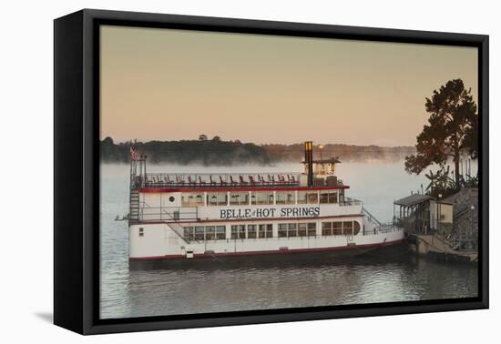 Belle of Hot Spring, Tour Boat at Dawn, Hot Springs, Arkansas, USA-Walter Bibikow-Framed Premier Image Canvas