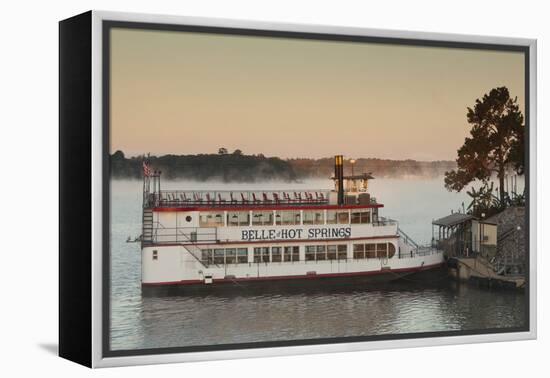 Belle of Hot Spring, Tour Boat at Dawn, Hot Springs, Arkansas, USA-Walter Bibikow-Framed Premier Image Canvas