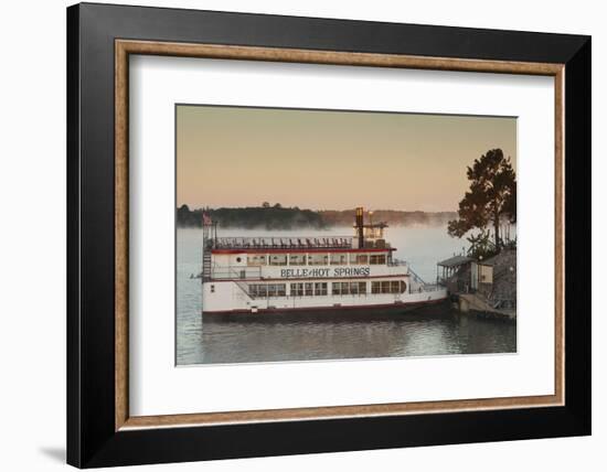 Belle of Hot Spring, Tour Boat at Dawn, Hot Springs, Arkansas, USA-Walter Bibikow-Framed Photographic Print