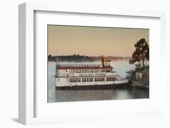 Belle of Hot Spring, Tour Boat at Dawn, Hot Springs, Arkansas, USA-Walter Bibikow-Framed Photographic Print