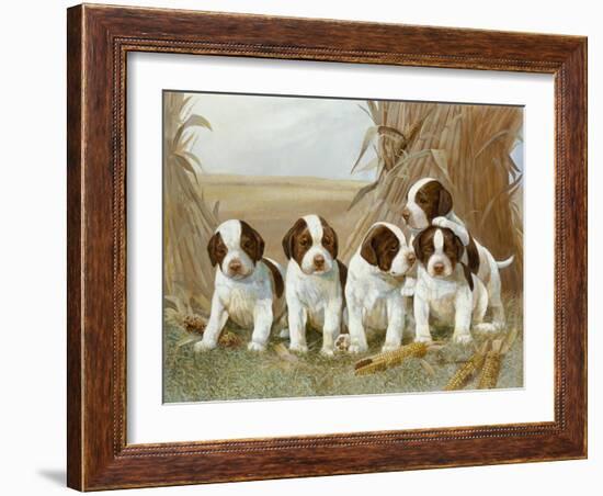 Belle's Pups-Ruane Manning-Framed Art Print