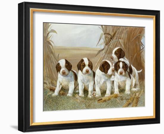 Belle's Pups-Ruane Manning-Framed Art Print