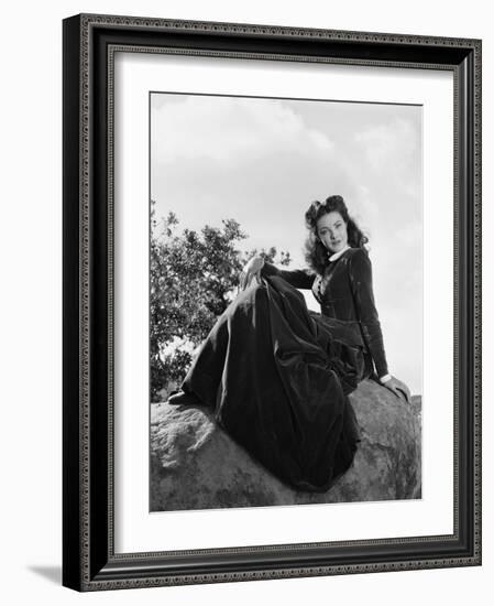 BELLE STARR, 1941 directed by IRVING CUMMINGS Gene Tierney (b/w photo)-null-Framed Photo