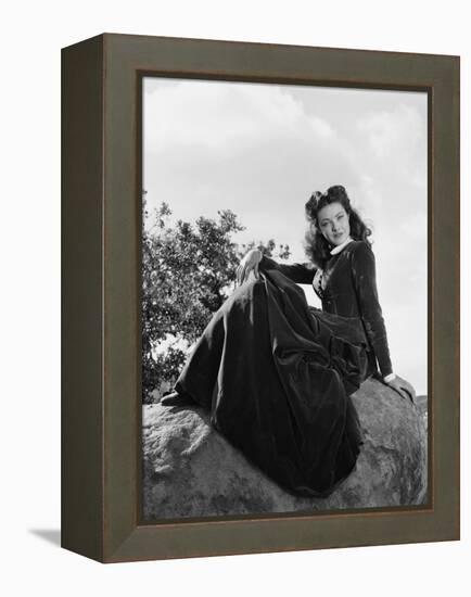 BELLE STARR, 1941 directed by IRVING CUMMINGS Gene Tierney (b/w photo)-null-Framed Stretched Canvas