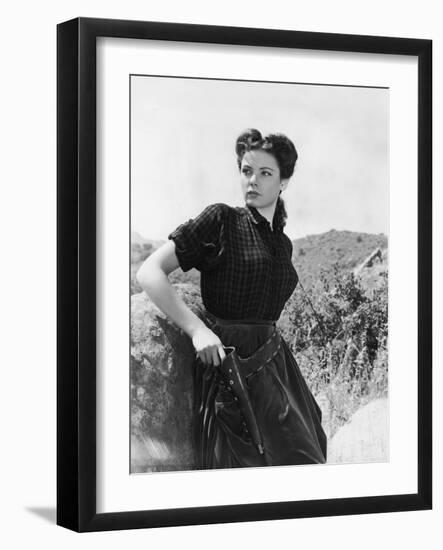 BELLE STARR, 1941 directed by IRVING CUMMINGS Gene Tierney (b/w photo)-null-Framed Photo