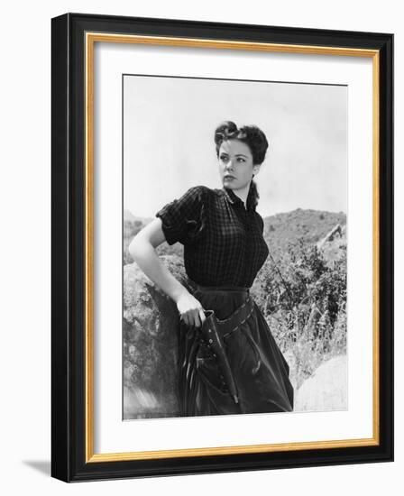 BELLE STARR, 1941 directed by IRVING CUMMINGS Gene Tierney (b/w photo)-null-Framed Photo