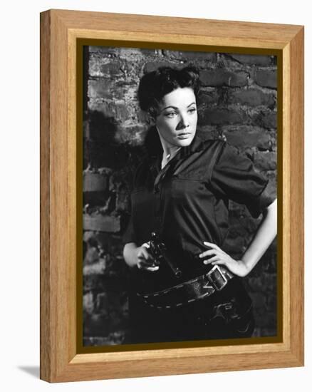 BELLE STARR, 1941 directed by IRVING CUMMINGS Gene Tierney (b/w photo)-null-Framed Stretched Canvas