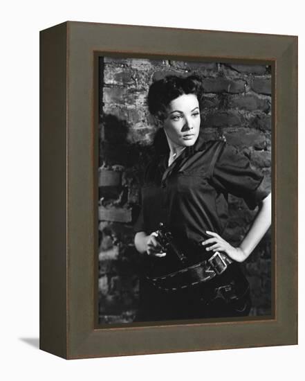 BELLE STARR, 1941 directed by IRVING CUMMINGS Gene Tierney (b/w photo)-null-Framed Stretched Canvas