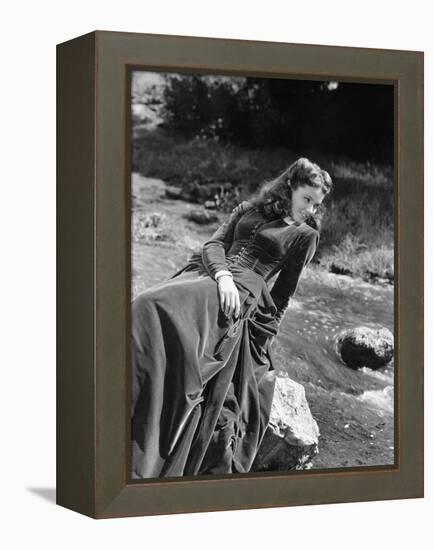 BELLE STARR, 1941 directed by IRVING CUMMINGS Gene Tierney (b/w photo)-null-Framed Stretched Canvas