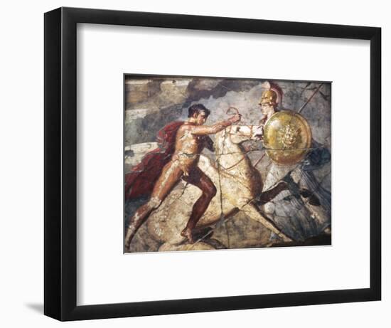 Bellerophon and Pegasus, Roman Wallpainting from Pompeii, 1st century-Unknown-Framed Giclee Print