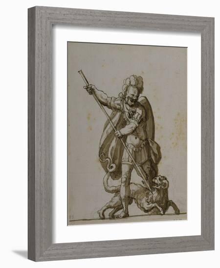 Bellerophon and the Chimaera, C.1609-Inigo Jones-Framed Giclee Print