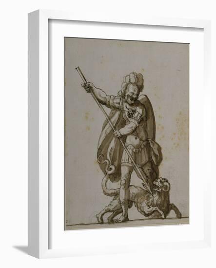 Bellerophon and the Chimaera, C.1609-Inigo Jones-Framed Giclee Print