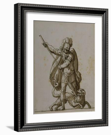 Bellerophon and the Chimaera, C.1609-Inigo Jones-Framed Giclee Print