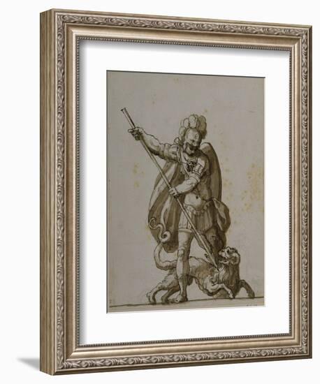 Bellerophon and the Chimaera, C.1609-Inigo Jones-Framed Giclee Print