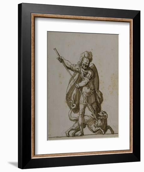 Bellerophon and the Chimaera, C.1609-Inigo Jones-Framed Giclee Print