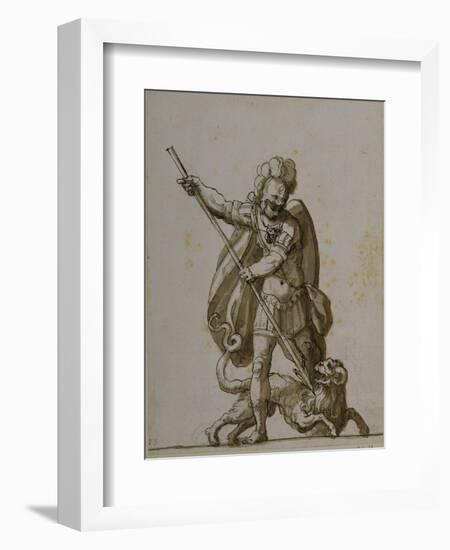 Bellerophon and the Chimaera, C.1609-Inigo Jones-Framed Giclee Print