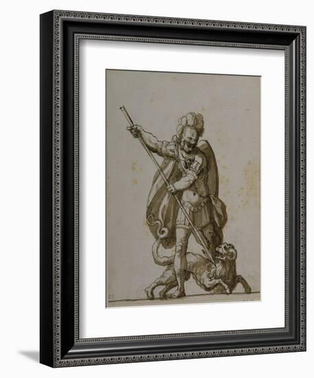 Bellerophon and the Chimaera, C.1609-Inigo Jones-Framed Giclee Print