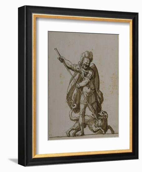 Bellerophon and the Chimaera, C.1609-Inigo Jones-Framed Giclee Print