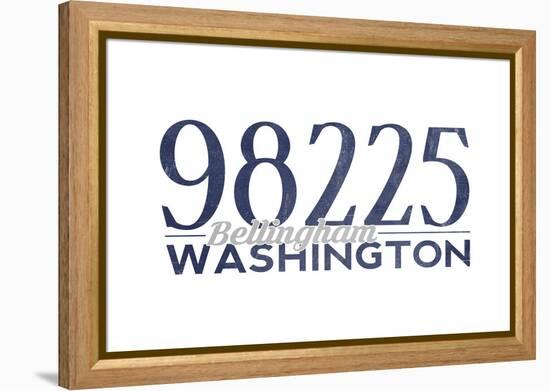 Bellingham, Washington - 98225 Zip Code (Blue)-Lantern Press-Framed Stretched Canvas