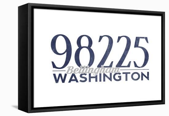 Bellingham, Washington - 98225 Zip Code (Blue)-Lantern Press-Framed Stretched Canvas