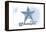 Bellingham, Washington - Starfish - Blue - Coastal Icon-Lantern Press-Framed Stretched Canvas